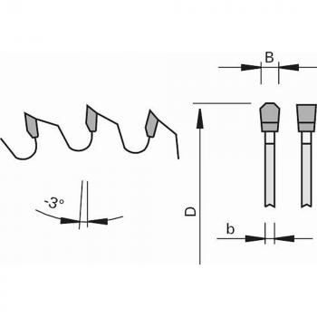 Stehle 58808600  HKS-KKS- hard plastic-Dünnschnitt-Kreissägeblatt Zeichnung