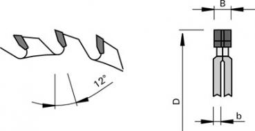 Stehle HW RS2 Ritz-Kreissägeblatt Skizze