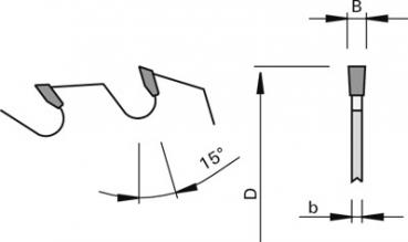 Stehle NK Nut-Kreissägeblatt HW - Zeichnung 169685