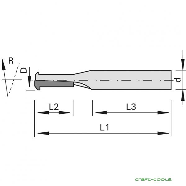 Stehle 3518 Profil-Nut-Schaftfräser DP - für Lamello Clamex P® - Zeichnung 185703