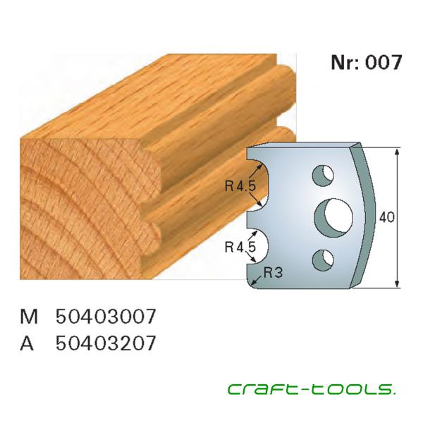 Stehle 50403007  Nr.007 Profilmesser  40x45x4 mm Zeichnung